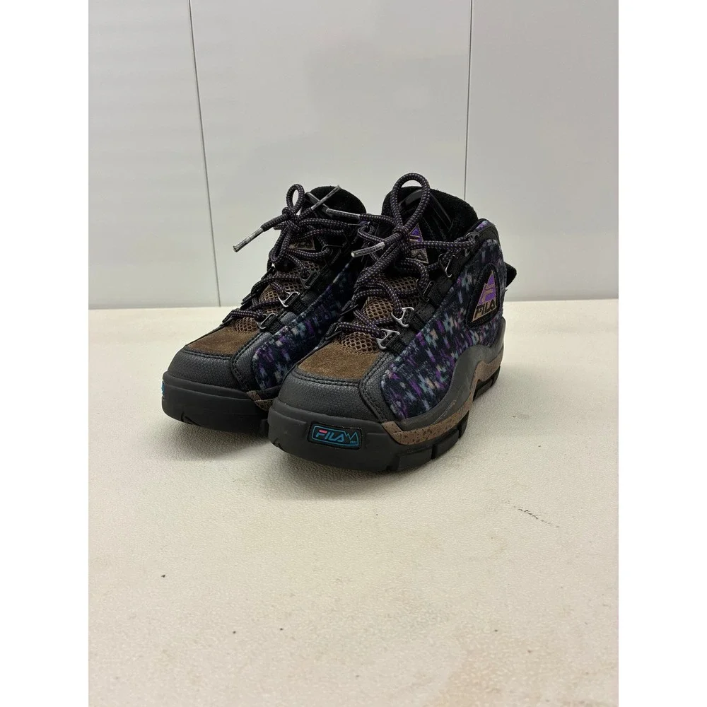 Fila Grant Hill 2 Kids Sneakers Multicolor Tapestry Brown Suede 3BM01382-972